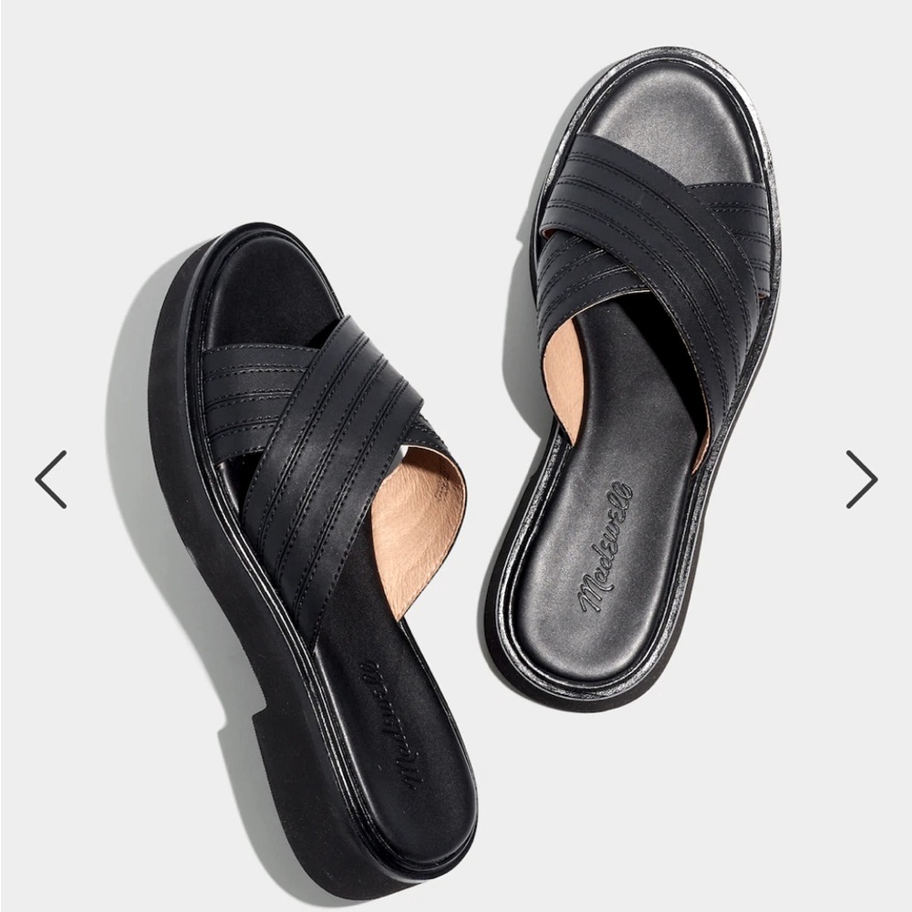 The Alina Platform Sandal - Madewell in Black